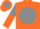 Silk - Orange, grey ball, grey and orange halved sleeves