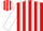 Silk - Red and white vertical stripes,red and white stripes on sleeves