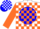 Silk - White, blue disc, orange blocks on sleeves