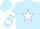 Silk - light Blue, white star, white bars on sleeves, light blue cap