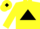 Silk - Yellow body, black triangle, yellow arms, yellow cap, black diamond