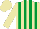 Silk - Beige and emerald green stripes, beige sleeves