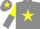 Silk - Grey body, yellow star, yellow arms, grey halved, grey cap, yellow star