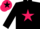 Silk - Black body, rose star, black arms, rose cap, black star