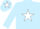 Silk - Light blue body, white star, light blue arms, light blue cap, white star