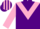 Silk - Purple, light pink chevron and sleeves, striped cap