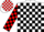 Silk - White, red and black blocks