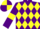 Silk - Purple and Yellow diamonds, Purple sleeves, Yellow armlets, quartered cap