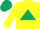 Silk - Yellow body, dark green triangle, yellow arms, dark green cap