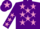 Silk - Purple body, mauve stars, purple arms, mauve stars, purple cap, mauve star