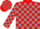 Silk - Red, gray blocks