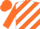 Silk - Orange, white diagonal stripes, orange sleeves and cap