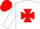Silk - White, red maltese cross and cap