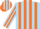 Silk - Sky blue, orange stripes