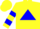 Silk - Yellow, blue triangle, blue bars on sleeves