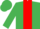 Silk - emerald GREEN, RED stripe, RED & emerald green reversed sleeves, EMERALD GREEN cap