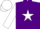 Silk - Purple, white star, white hoop on sleeves, white cap