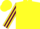Silk - Yellow, maroon striped sleeves