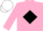 Silk - Pink, black diamond, white cap