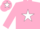 Silk - Pink, White star and star on cap