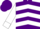 Silk - Purple, white 'p and d', white chevrons and cuffs on sleeves, purple cap