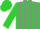 Silk - Lime green, grey vertical stripes