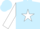 Silk - Light blue, white star, white sleeves