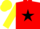 Silk - Red, Black star, Yellow sleeves and cap