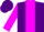 Silk - Purple, magenta stripe and sleeves, purple cap