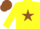 Silk - Yellow, brown star, yellow sleeves, brown cap