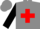 Silk - Grey, red cross on white shield,  red bars on black sleeves