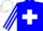 Silk - blue, white cross, striped sleeves, white cap