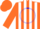 Silk - Orange, white stripes, blue circle