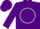 Silk - Purple, white circle, white band on sleeves, purple cap