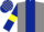 Silk - Grey, dark blue panel, dark blue sleeves, yellow armlets, grey cap, dark blue check
