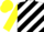 Silk - White, black diagonal stripes, yellow sleeves and cap