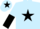 Silk - Light blue, black star, halved sleeves and star on cap