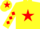 Silk - Yellow, red star, diamonds on sleeves, yellow cap, red star