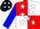 Silk - Red and white quarters, white 'kc', white stars on blue sleeves