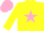 Silk - Yellow, pink star, pink cap