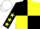 Silk - Black and yellow (quartered), black sleeves, yellow stars, white cap