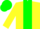 Silk - Yellow, green yoke and panel, green cap