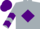 Silk - Silver, purple 'gf' in diamond frame, purple chevrons on sleeves, purple cap
