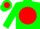 Silk - Green, red ball