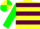 Silk - Yellow, maroon hoops, green sleeves, yellow and green quartered cap