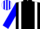 Silk - Black, white braces, blue sleeves, blue and white striped cap