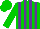 Silk - Green and purple stripes