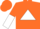 Silk - Orange, white triangle, orange and white halved sleeves