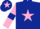 Silk - Dark blue, pink star, pink sleeves, dark blue armlets, dark blue cap, pink star
