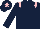 Silk - DARK BLUE, PINK epaulets and star on cap